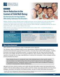 Tip Sheet #1 Harm Reduction in the Context of Child Well-Being: An Overview for Serving Families 