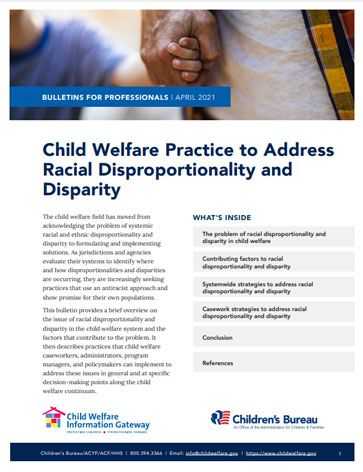Child Welfare Practice to Address Racial Disproportionality and Disparity