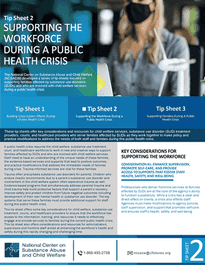 Tip Sheet 2: Supporting the Workforce During the Current Public Health Crisis