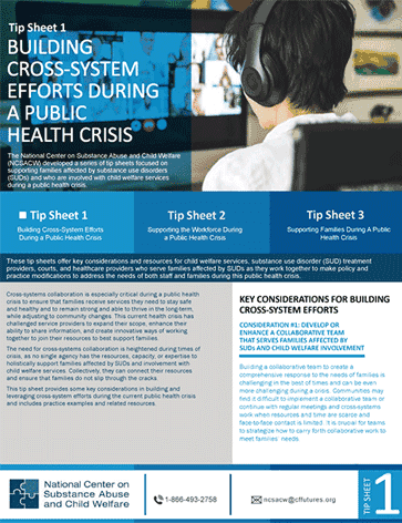 Tip Sheet 1: Supporting Cross-System Collaboration During the Current Public Health Crisis