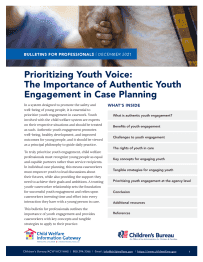 Prioritizing Youth Voice: The Importance of Authentic Youth Engagement in Case Planning
